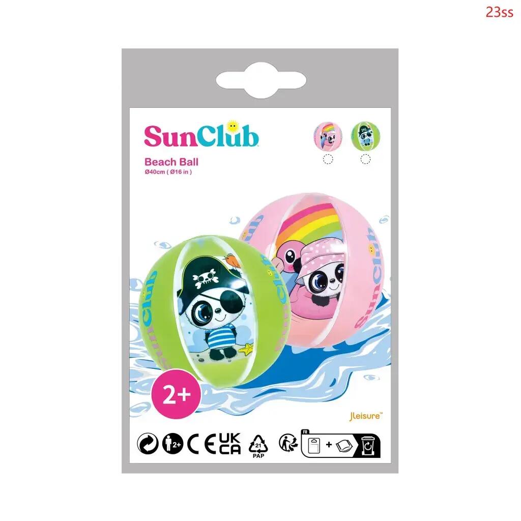 SunClub felfújható strandlabda Panda rózsaszín 40cm 7/7