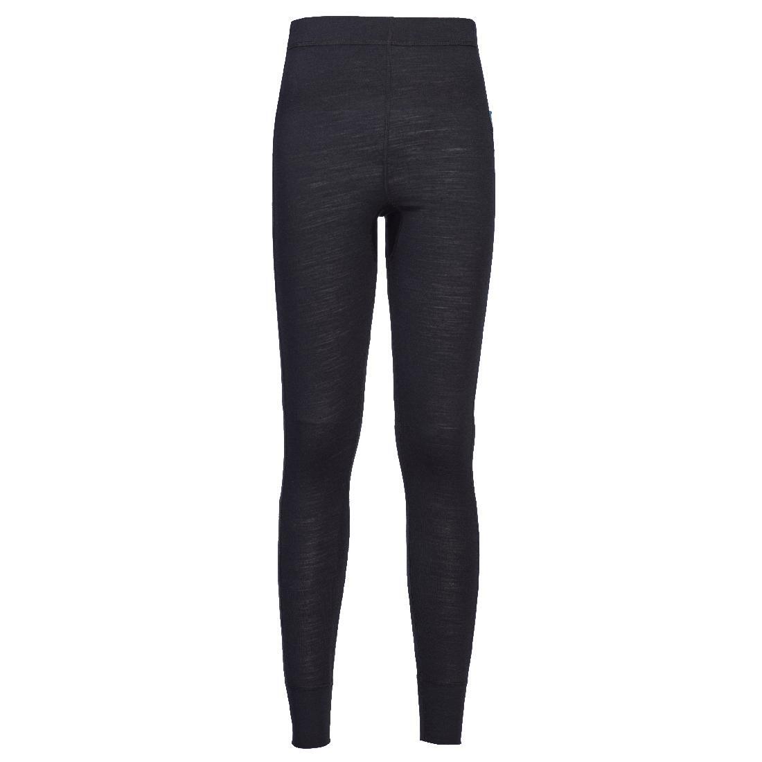 PORTWEST Unisex Adult Merino Wool Base Layer Leggings (Black)