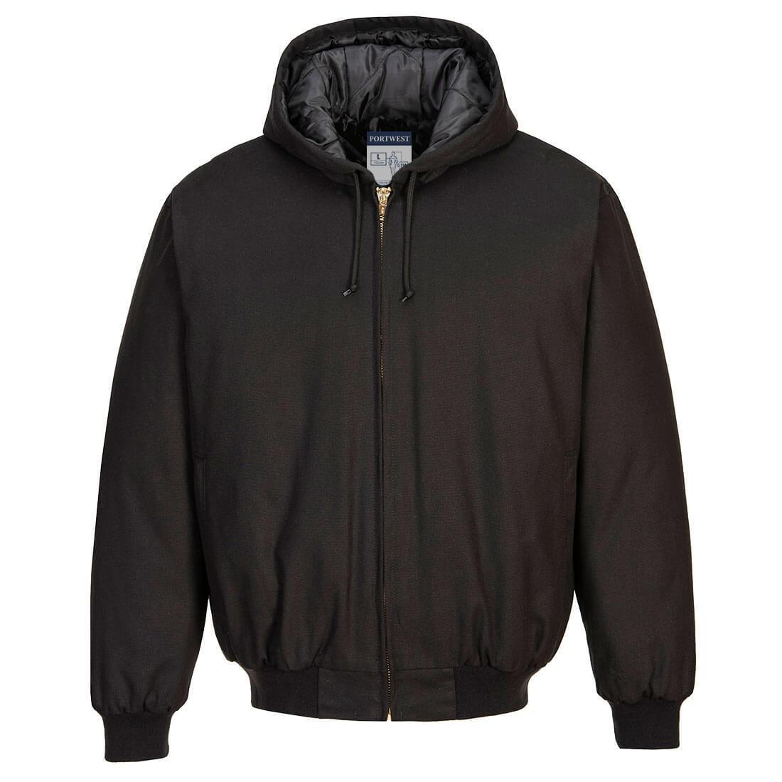 Unisex Adult Duck Quilt Lined Hooded Padded Jacket (Black) 1/3