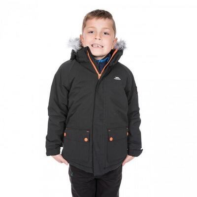 Childrens boys holsey waterdicht parka jasje (zwart)