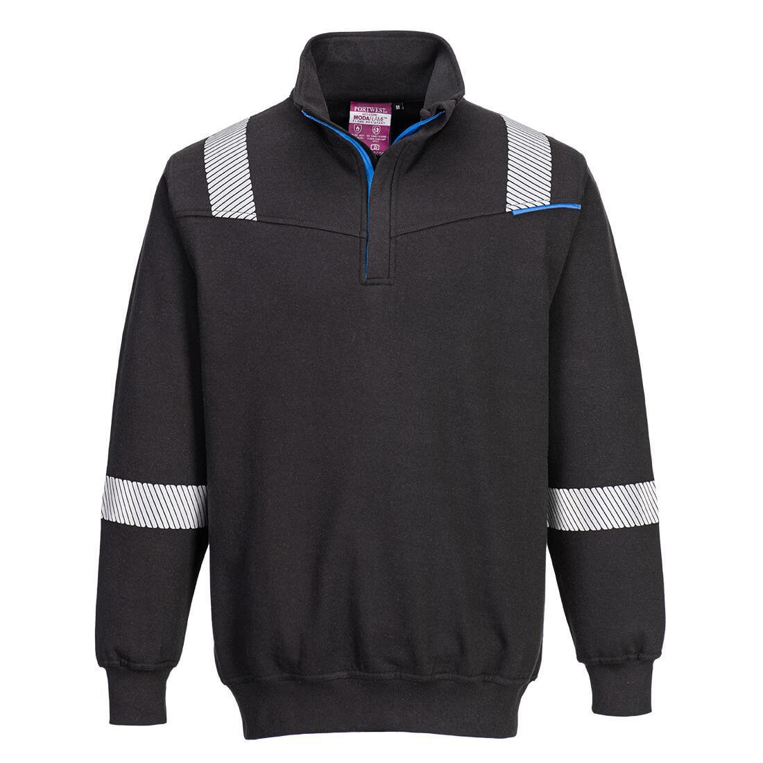 Unisex Adult WX3 FR Modaflame Sweatshirt (Black) 1/2