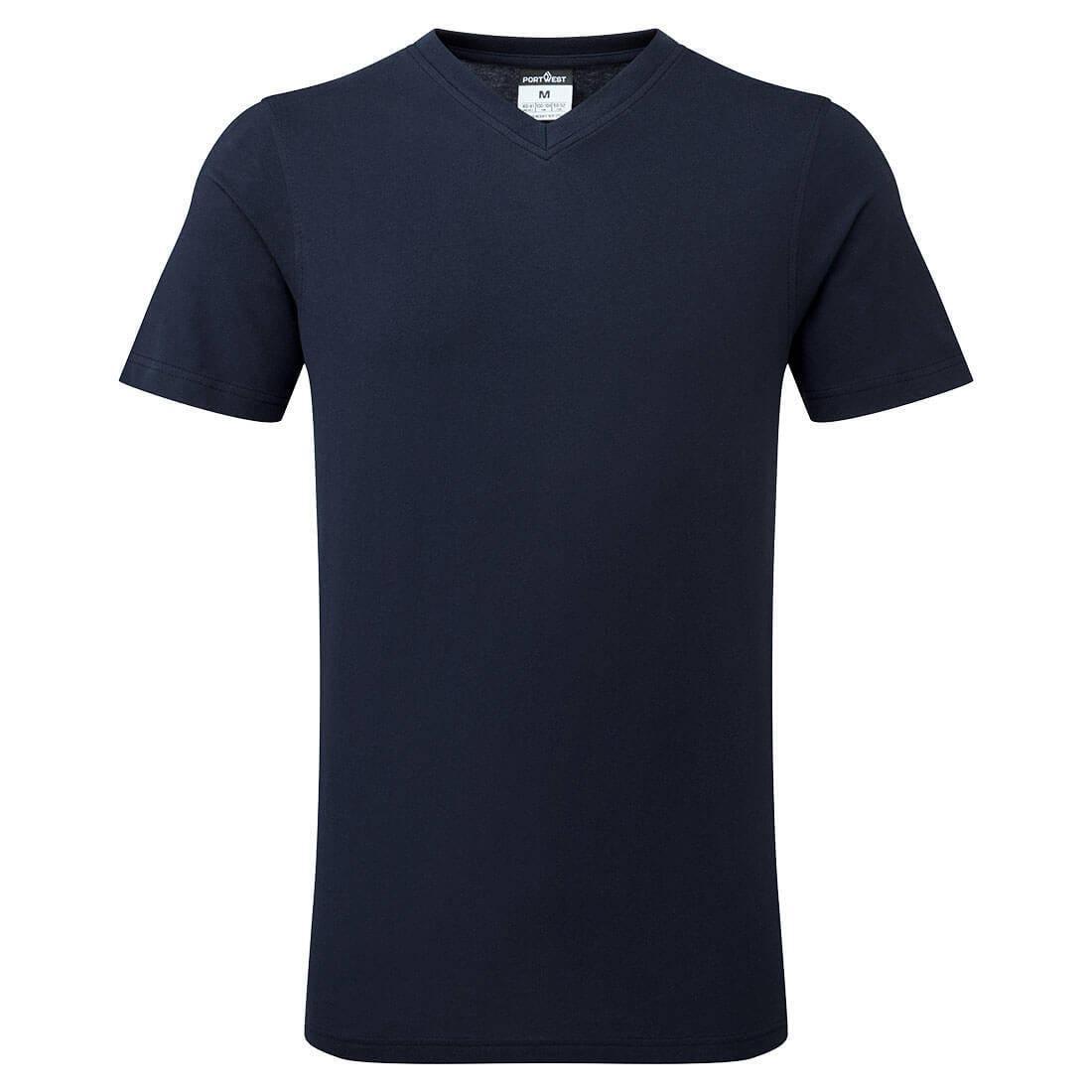 Mens Cotton V Neck TShirt (Black) 3/3