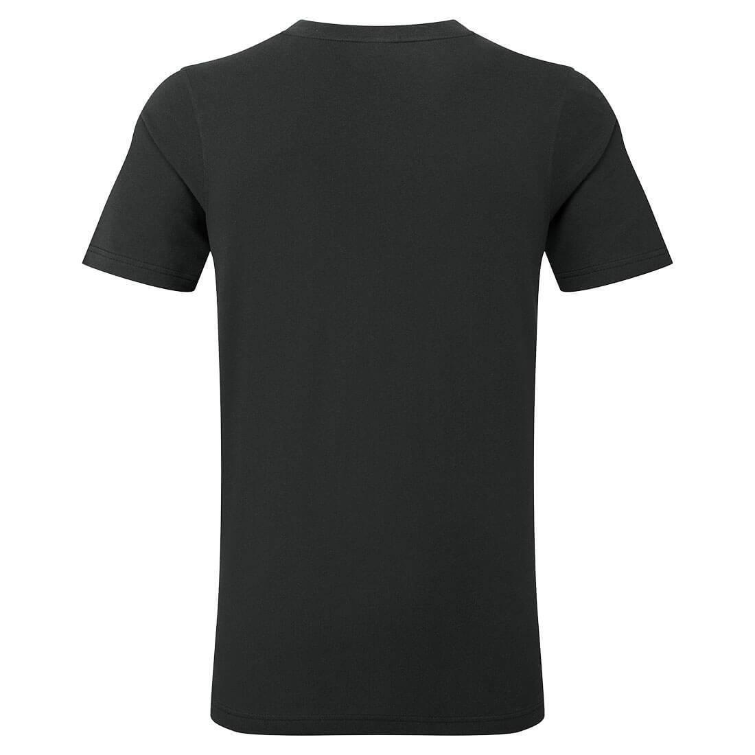 Mens Cotton V Neck TShirt (Black) 2/3