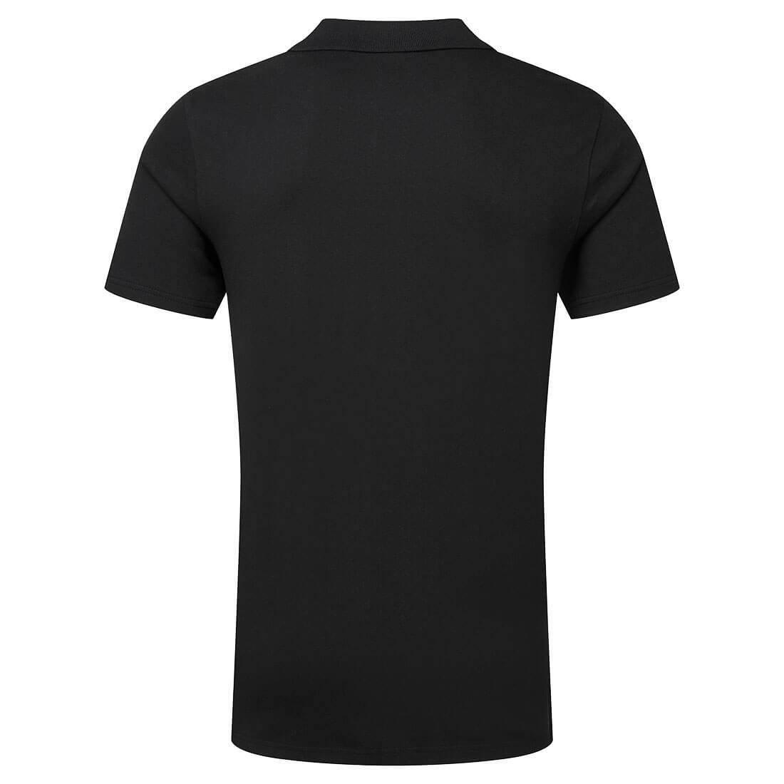 Mens Cotton Recyclable Polo Shirt (Black) 3/3