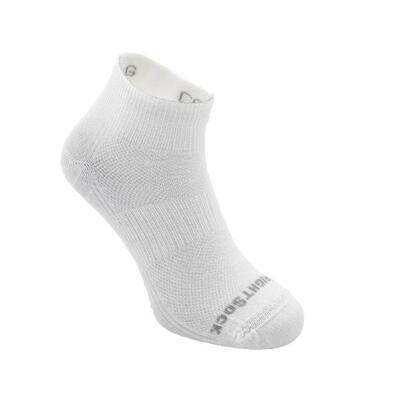 Wrightsock coolmesh quarter - donkergrijs - dubbellaags anti-blaar sokken