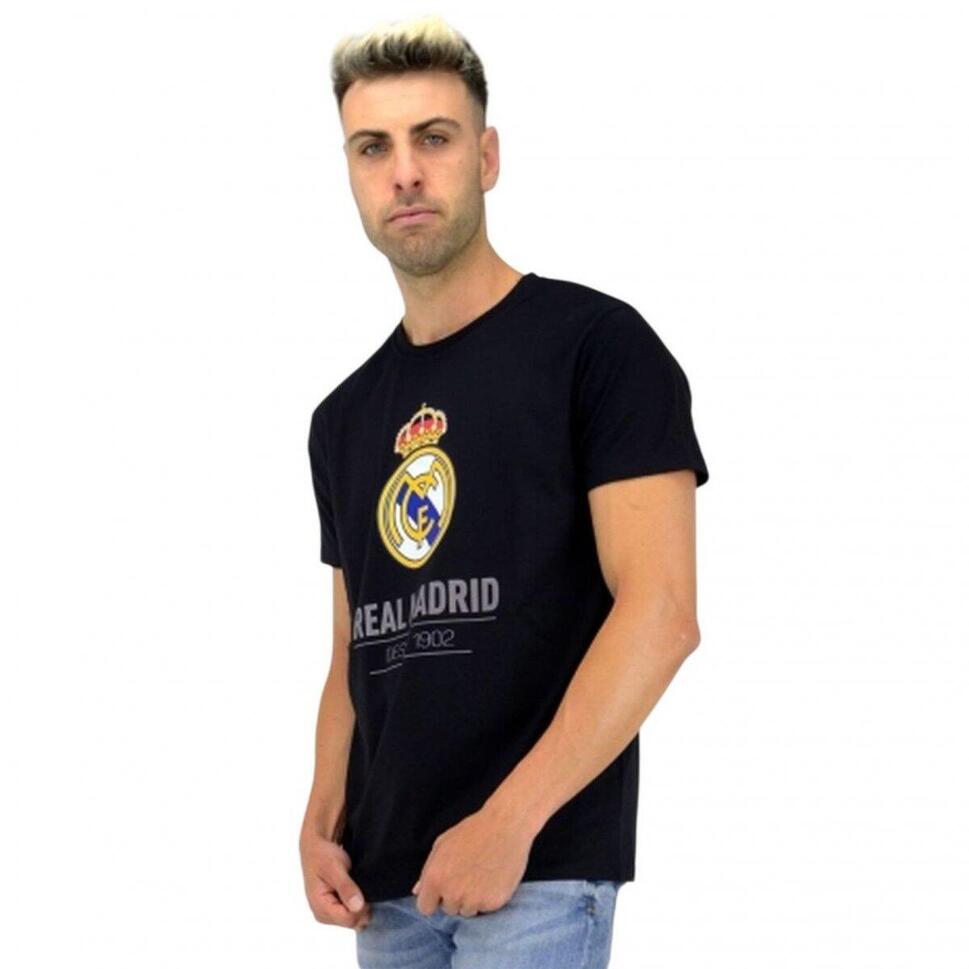 T-shirt piłkarski męski Real Madryt cotton tee czarny