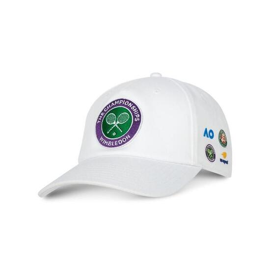 Casquette Grand Slam Wimbledon Roland-Garros - Blanc