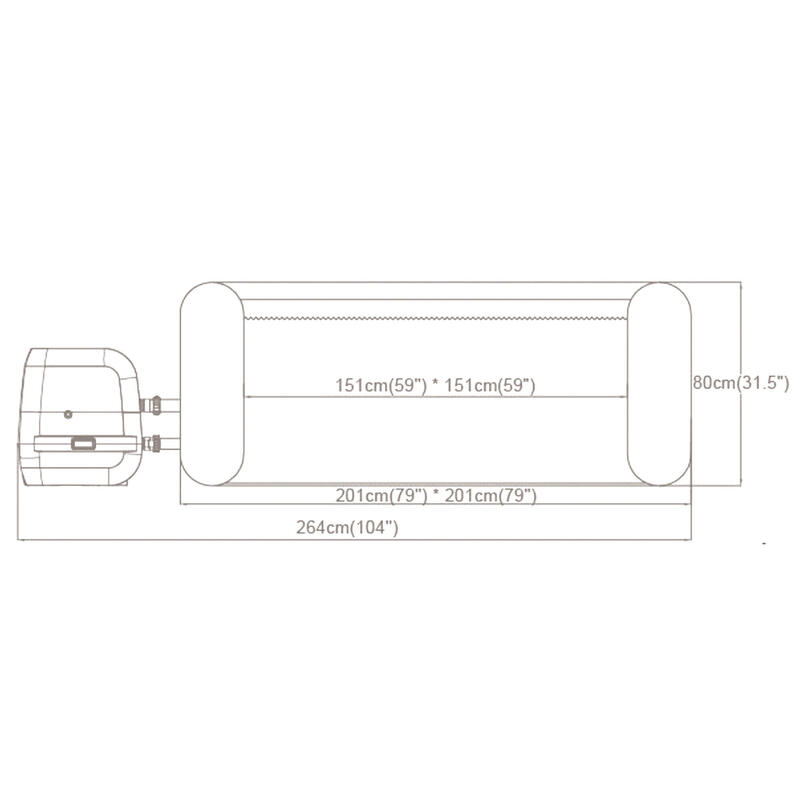 SPA ogrodowe dmuchane HydroJet Bestway 201x151x80 cm 7 osób aplikacja WIFI