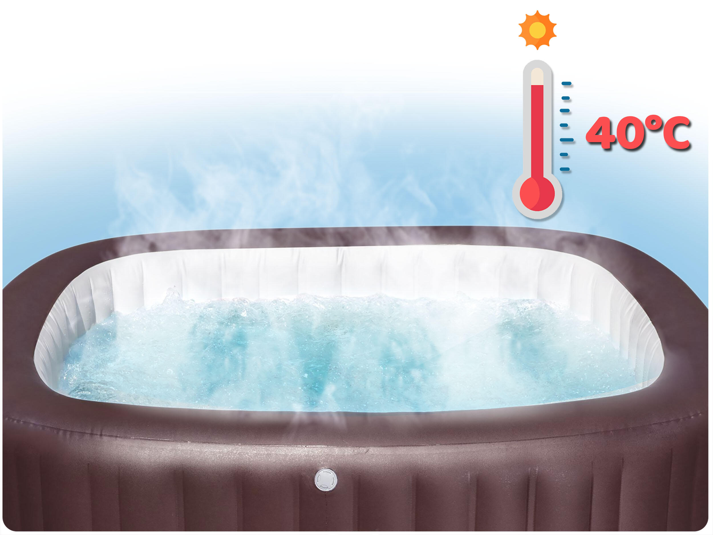 SPA ogrodowe dmuchane HydroJet Bestway 201x151x80 cm 7 osób aplikacja WIFI 6/10