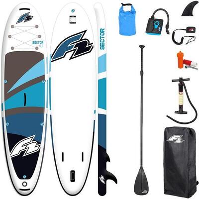 Deska SUP touring ADULT F2 SECTOR 12'2" BLUE z pompką elektryczną i torbą
