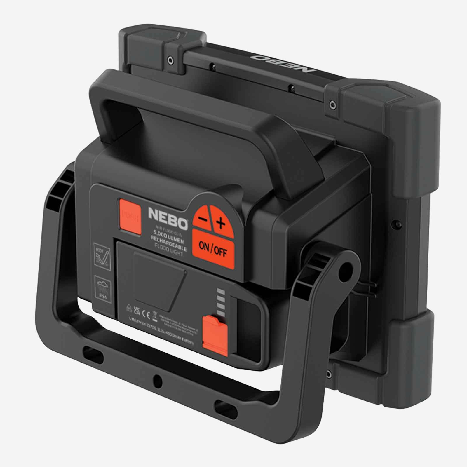 NEBO 5K Flood Light – Projecteur LED Rechargeable 5000 Lumens - alim hybride 3/7