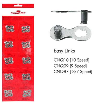 SunRace Kettenschloss Easy Link 10-fach 1/2x11/128, 10 Stück, silber