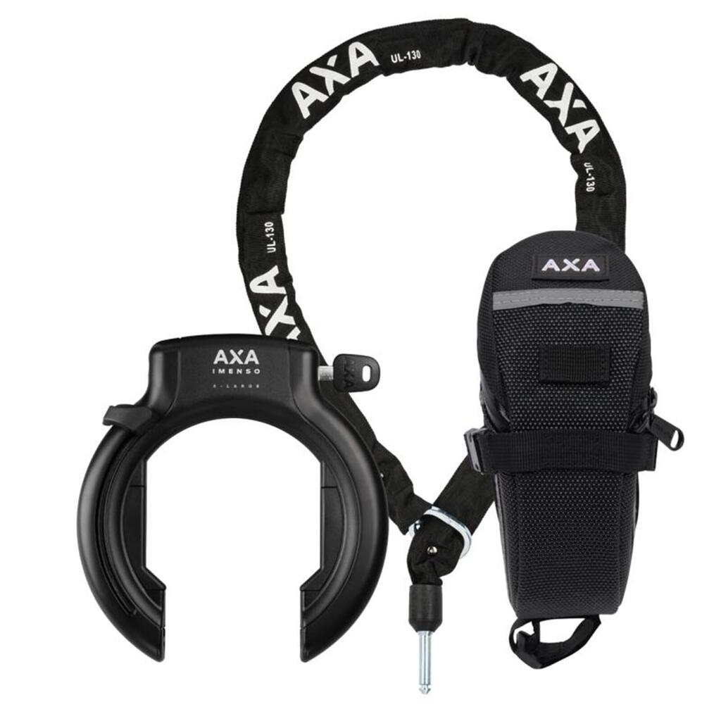 AXA Imenso XL Ring Lock with ULC 130 Plug-in Chain - Black