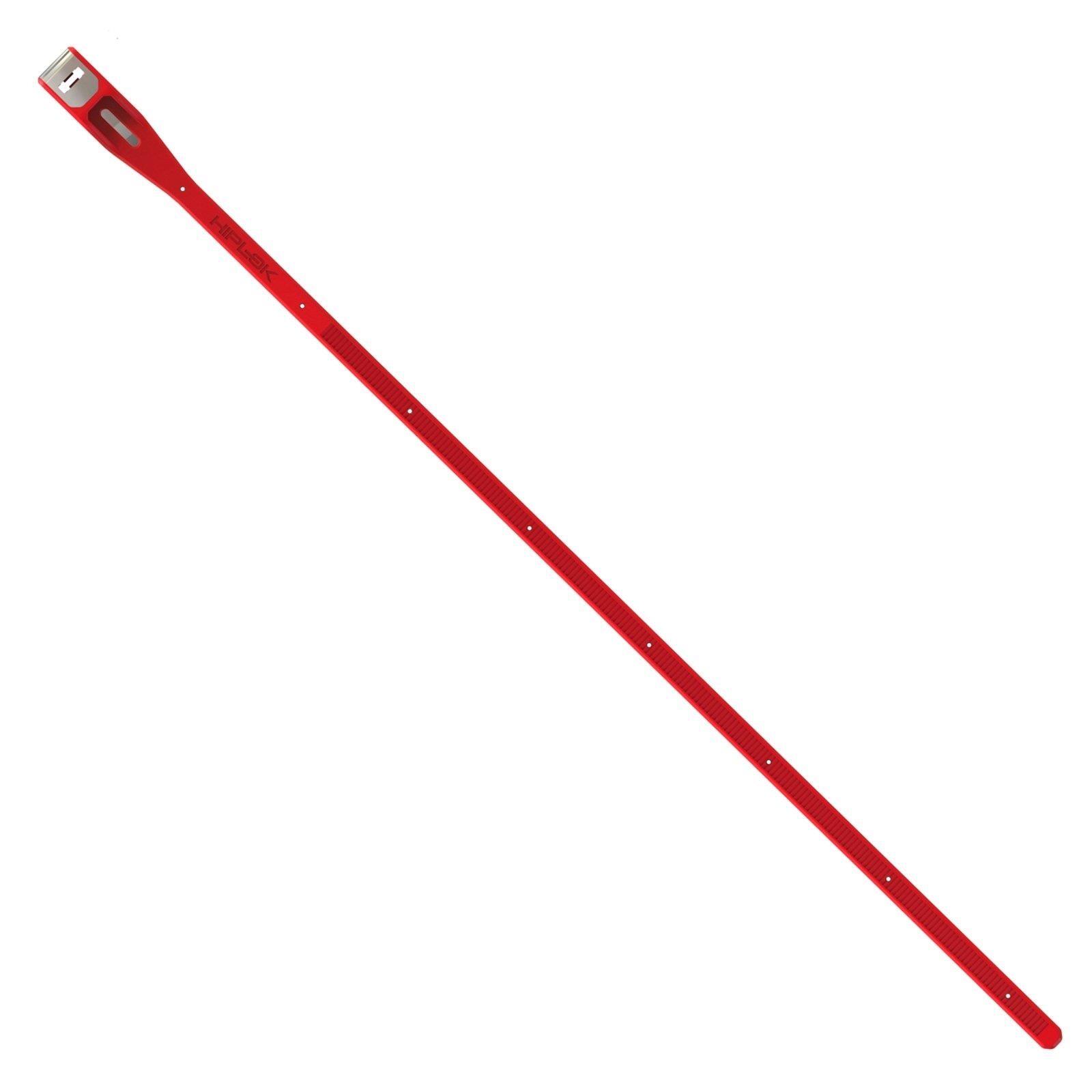HIPLOK Z-LOK ARMOURED REUSEABLE TIE 40CM RED - PAIR 2/5