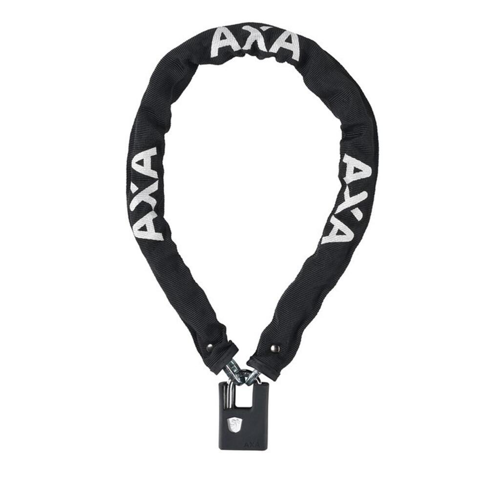 Chain lock in reinforced steel with rubber cover and key security 8 Axa CLINCH+