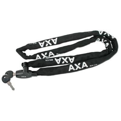 Axa rigid rck120 - betrouwbaar kettingslot van 120 cm in zwart