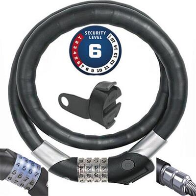 Abus cijferslot steel-o-flex 1460 85 cm zwart