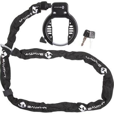 M-wave ringslot met insteekketting 1500 x 5,5 mm zwart