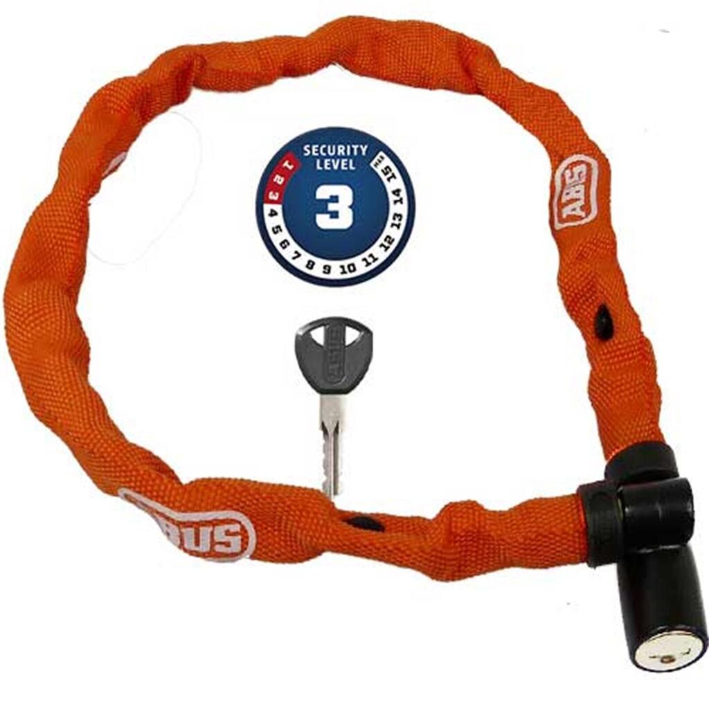 Premium Abus Chain Lock 1500/60 in Orange for Bicycles