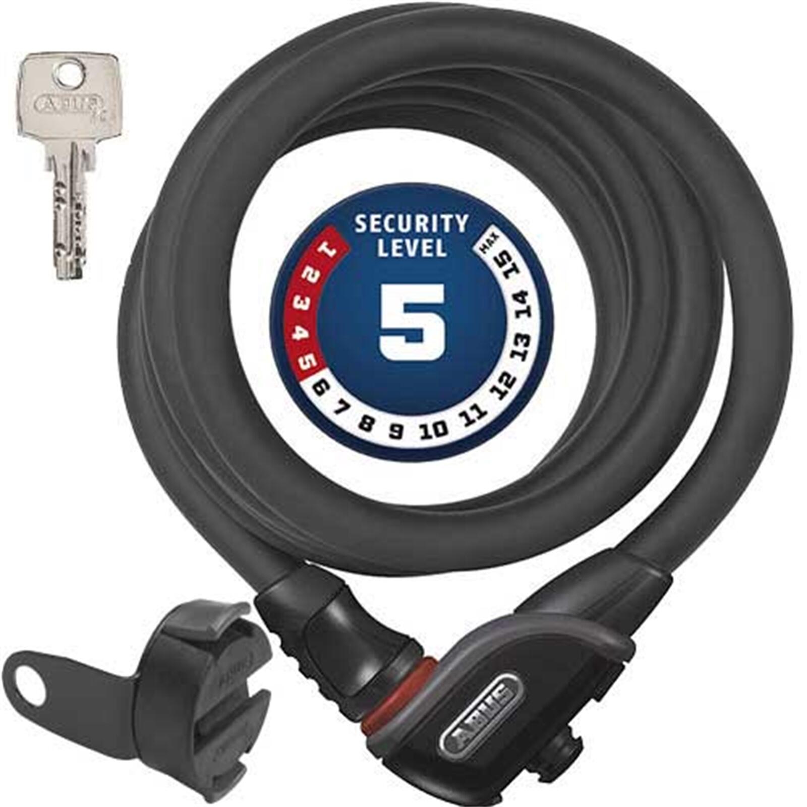 ABUS Candado de cable en espiral Abus Phantom 8950 - 180 cm Negro para Bicicletas