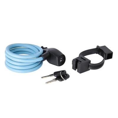 Axa resolute 8-120 spiraalkabelslot in ice blue
