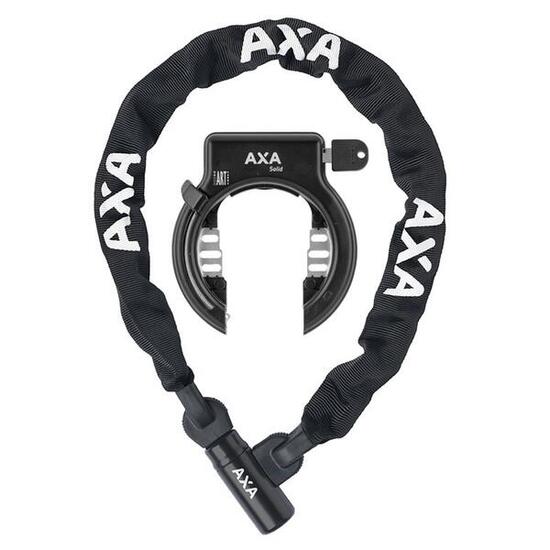 AXA Rahmenschloss Set Solid+Linq City100 Rahmenbefestigung, gleichschließend
