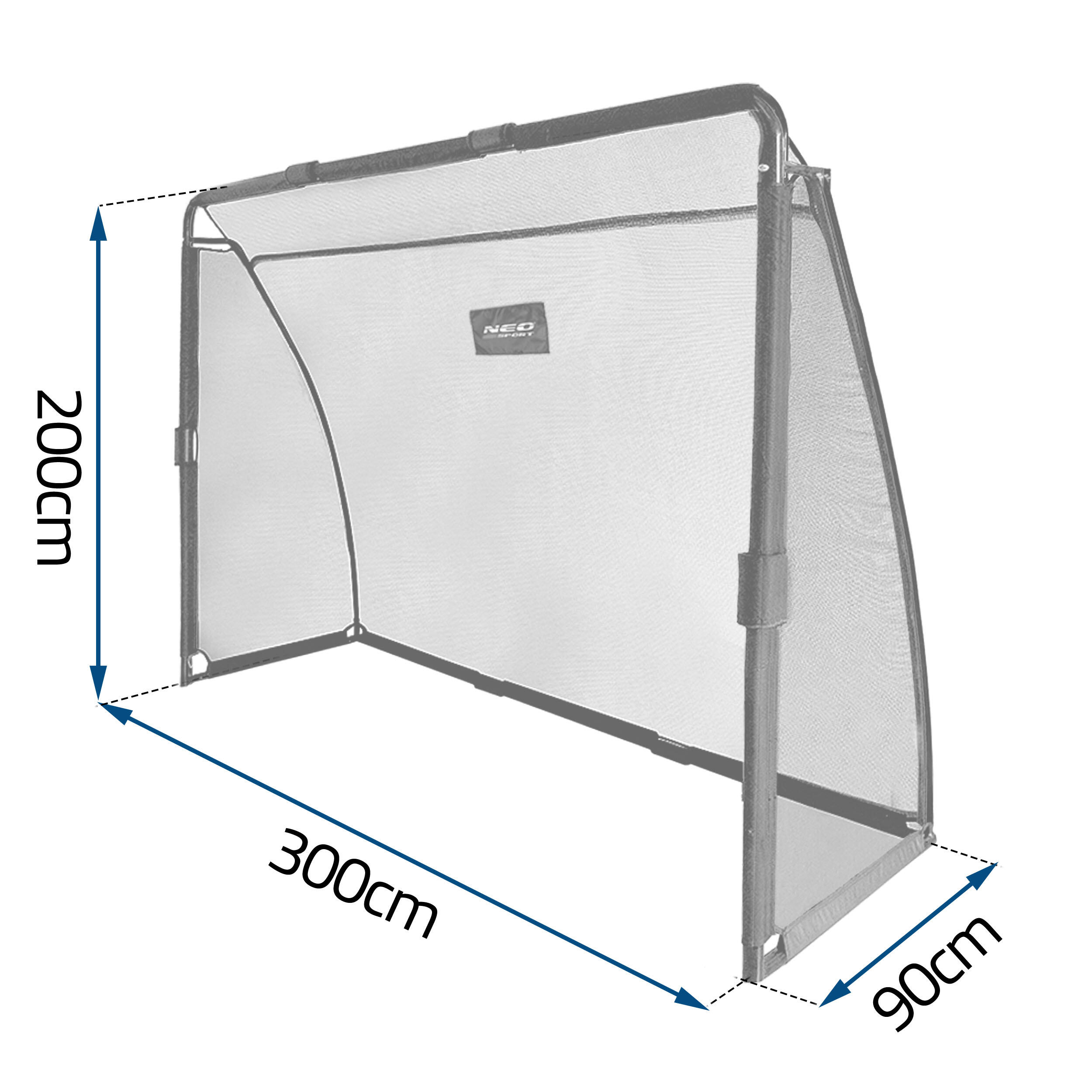 Bramka piłkarska do piłki nożnej 300x200x90 cm Neo-Sport 7/7