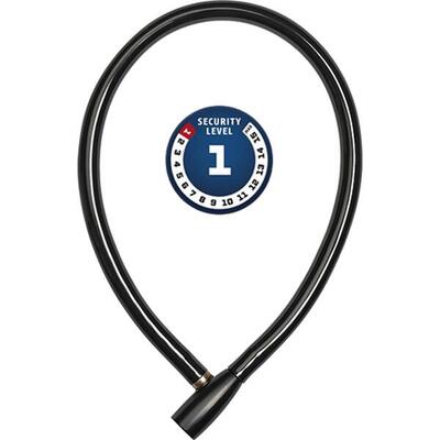 Abus kabelslot 3406k - lengte 55 cm, diameter 6 mm, zwart. flexibel s...
