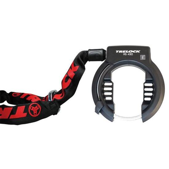 Trelock antivol de cadre RS430 AZ + chaîne, housse, clé amovible, noir