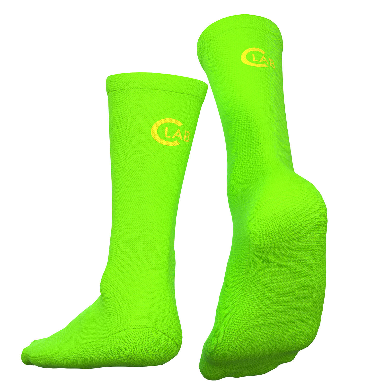 Calze da ciclismo/running traspiranti – Verde fluo 4/5