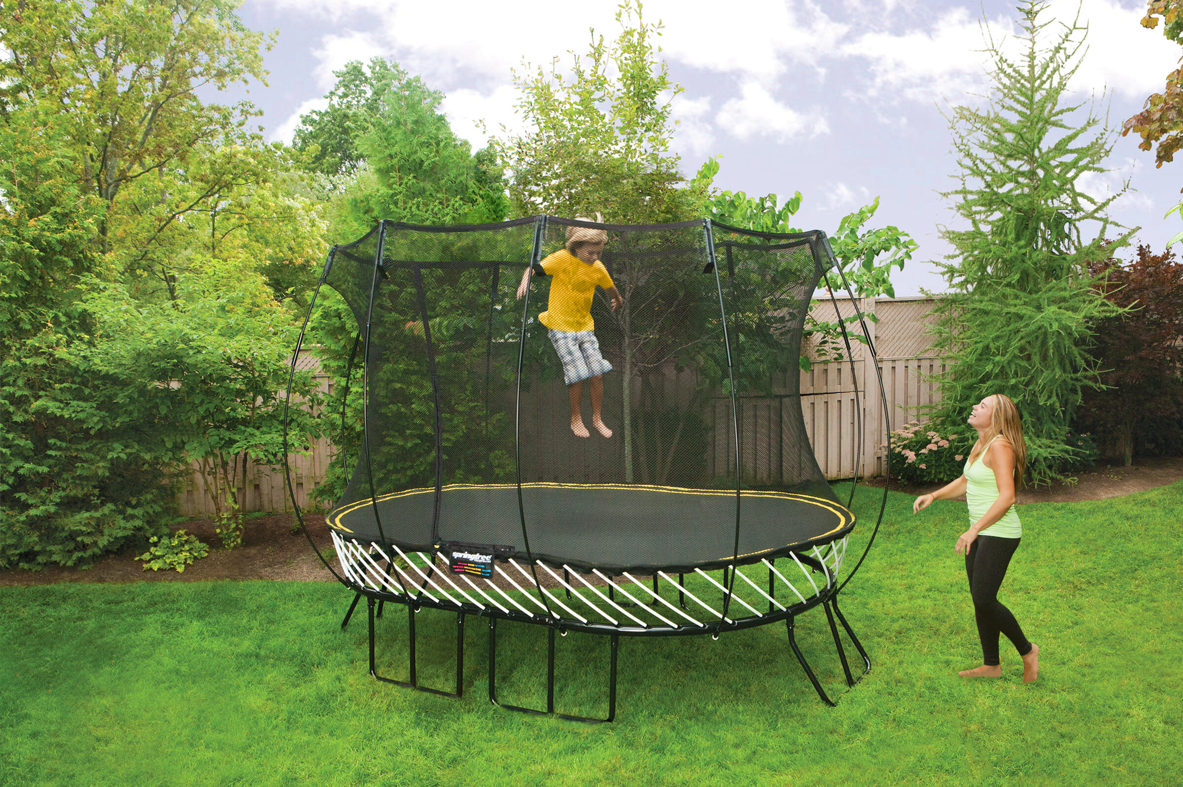 Trampoline Springfree Trampoline O77 Medium Oval 2/3