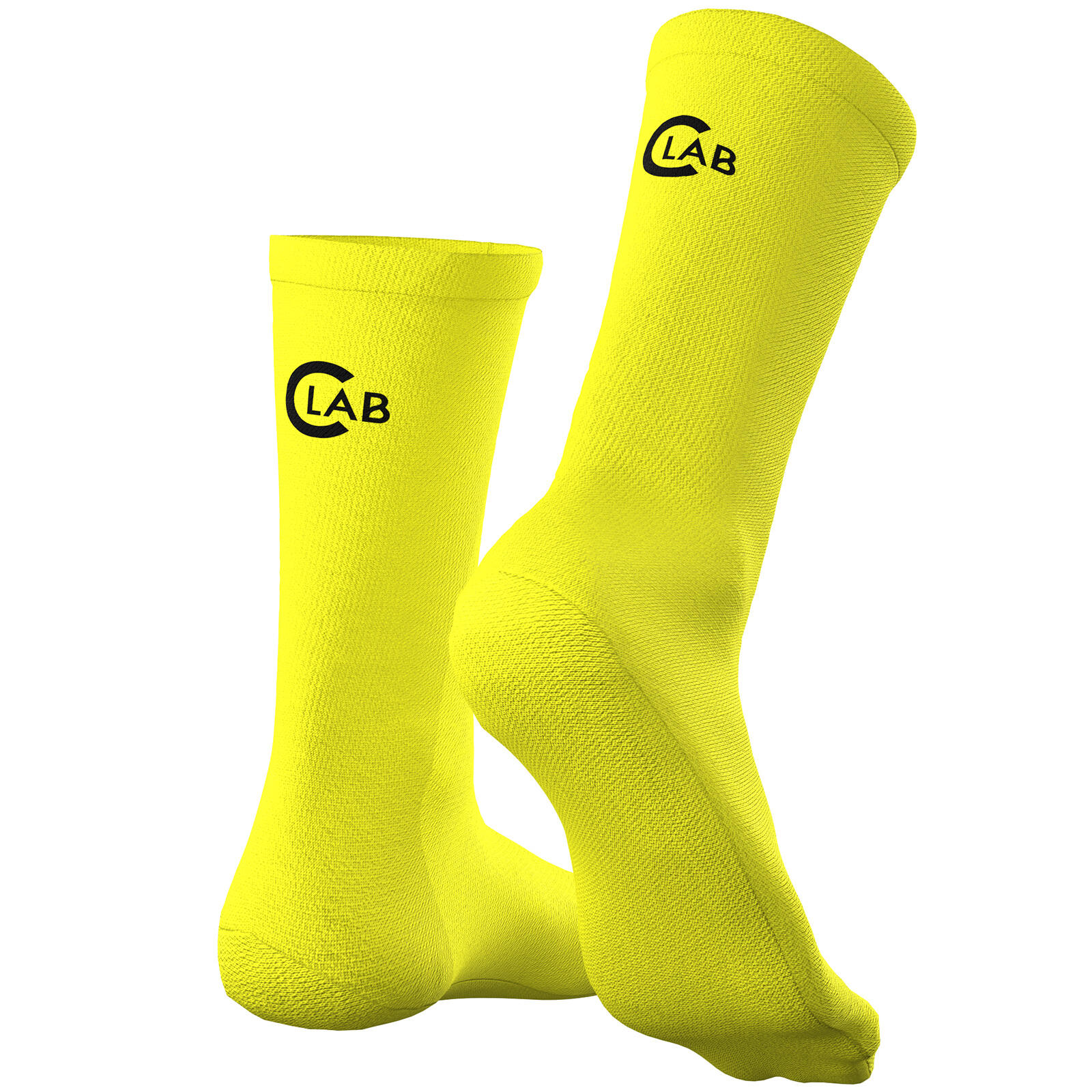 Chaussettes de Cyclisme/Running Respirantes - Jaune Fluo 3/5