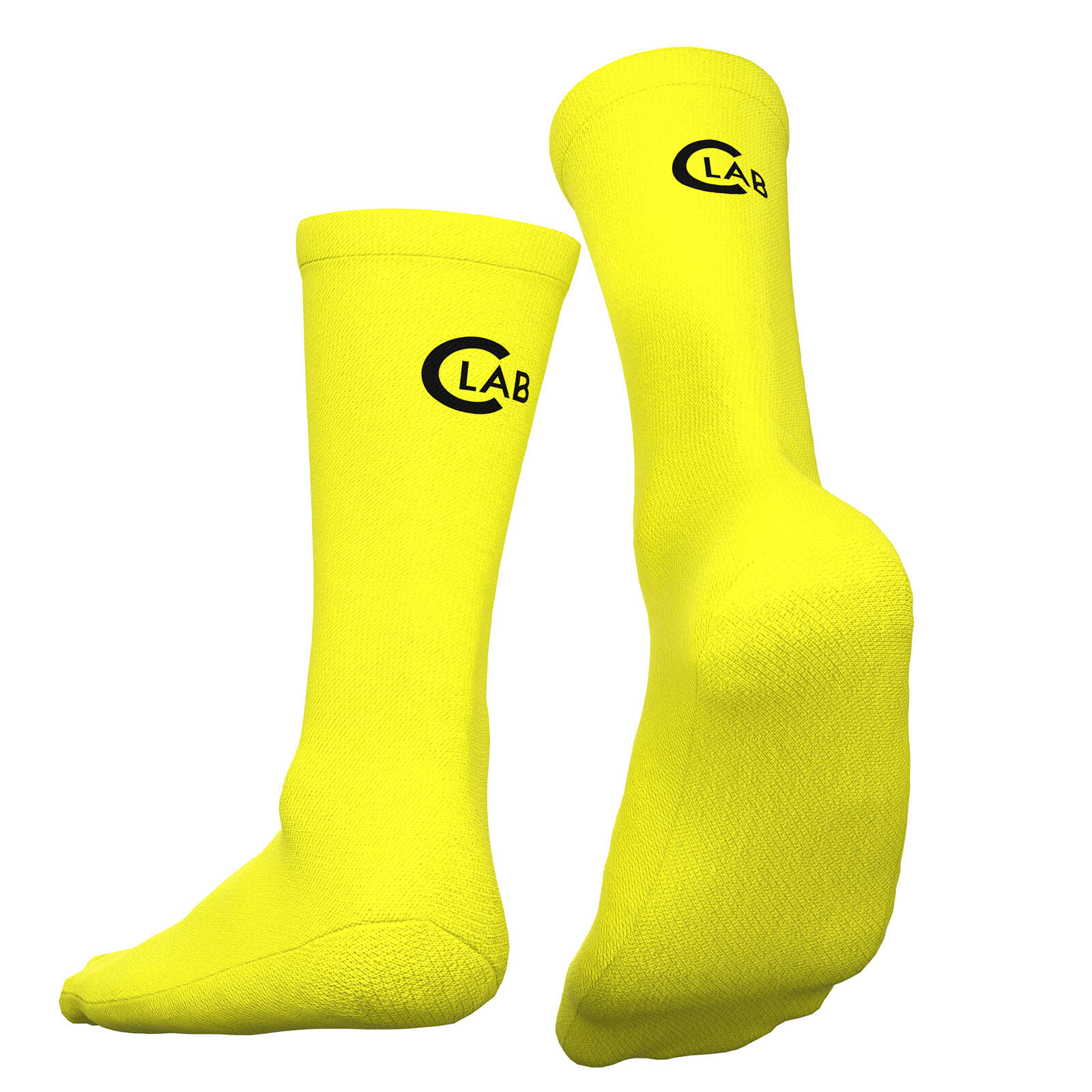 Chaussettes de Cyclisme/Running Respirantes - Jaune Fluo 2/5