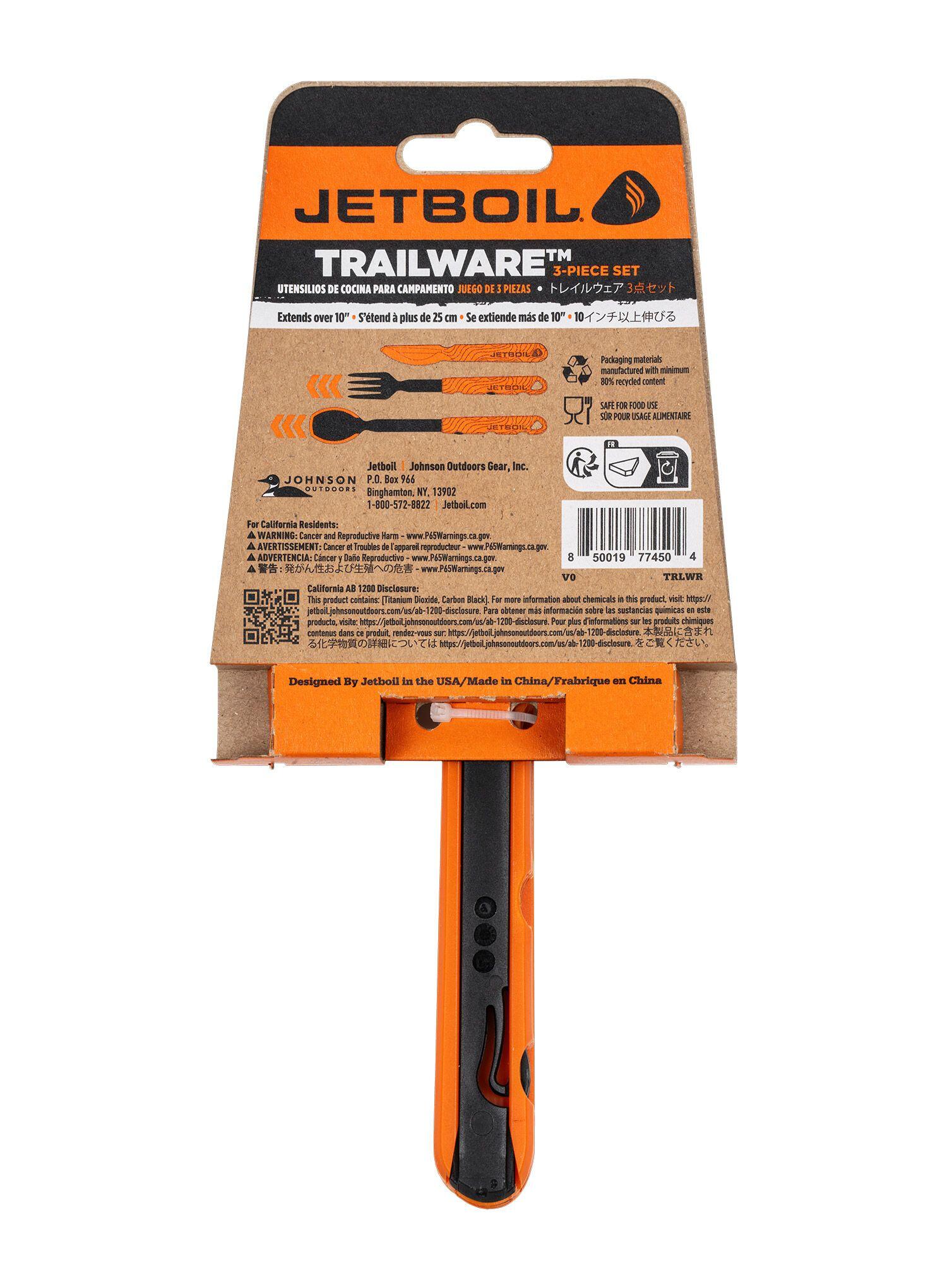 Gabeln, Löffel und Messer fürs Camping, Jetboil TrailWare stapelbar, leicht 4/7