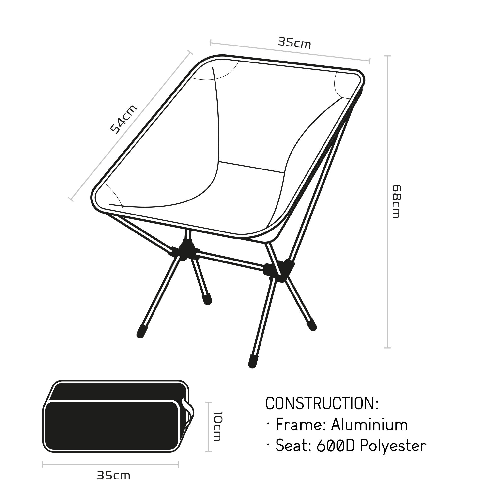 Oxford Camping Chair 3/4