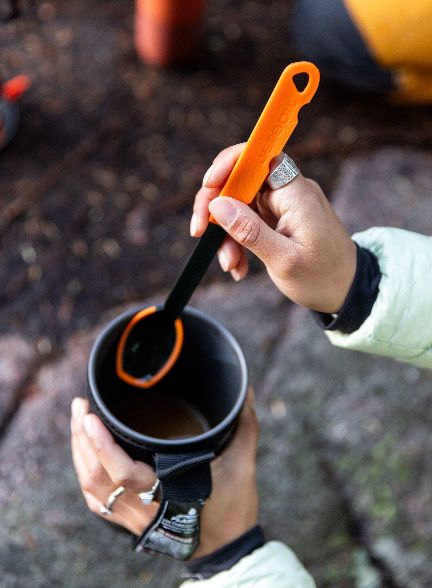 Jetboil TrailSpoon ausziehbarer Silikon-Löffel orange 26 cm 2/7