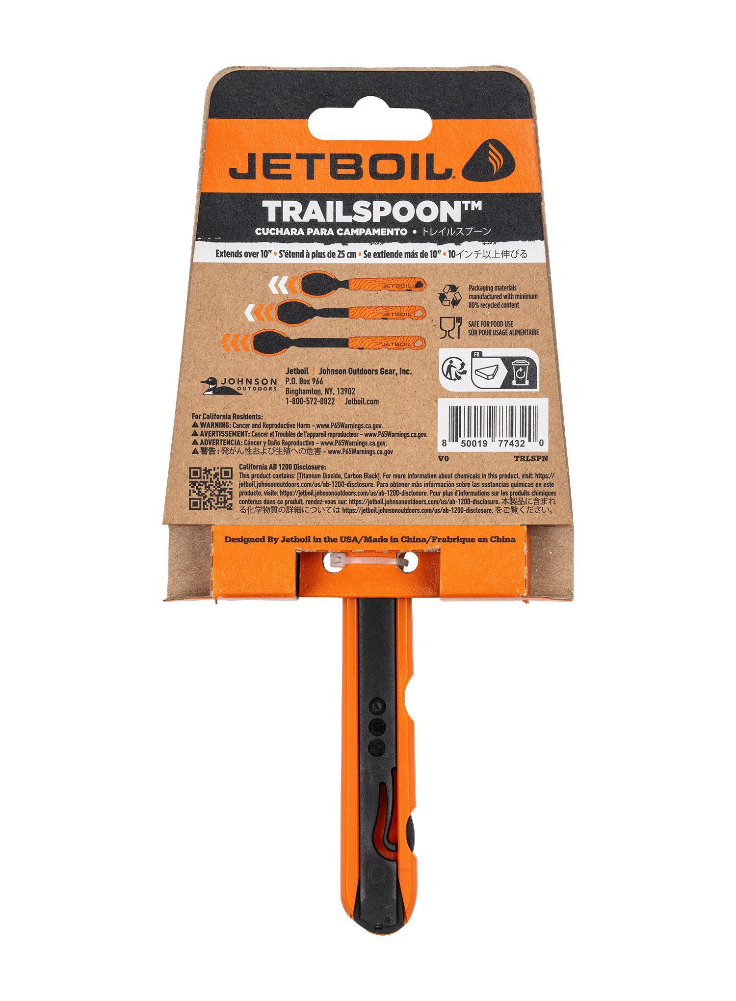 Jetboil TrailSpoon ausziehbarer Silikon-Löffel orange 26 cm 7/7