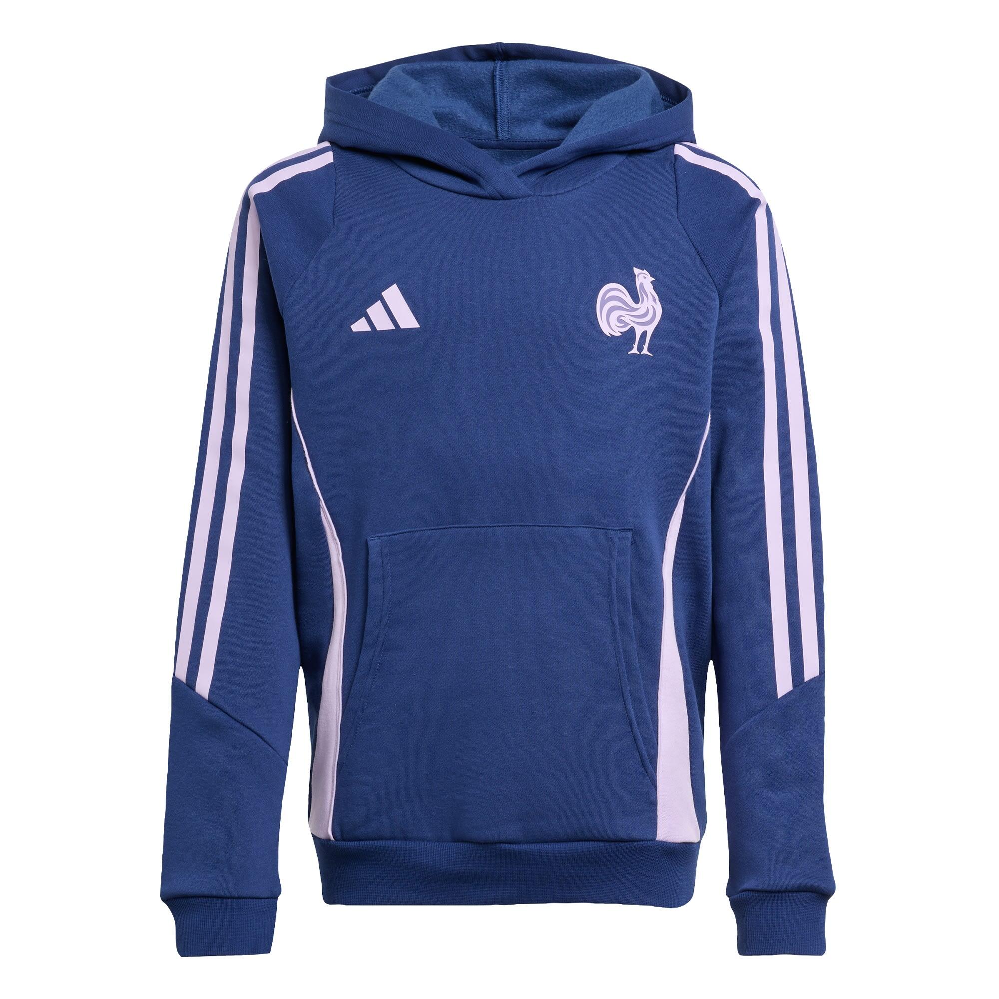 Adidas - Sweat-shirt À Capuche Équipe De France Rugby Enfants - Sweat-shirt - Bleu - 8-9 Ans - Decathlon