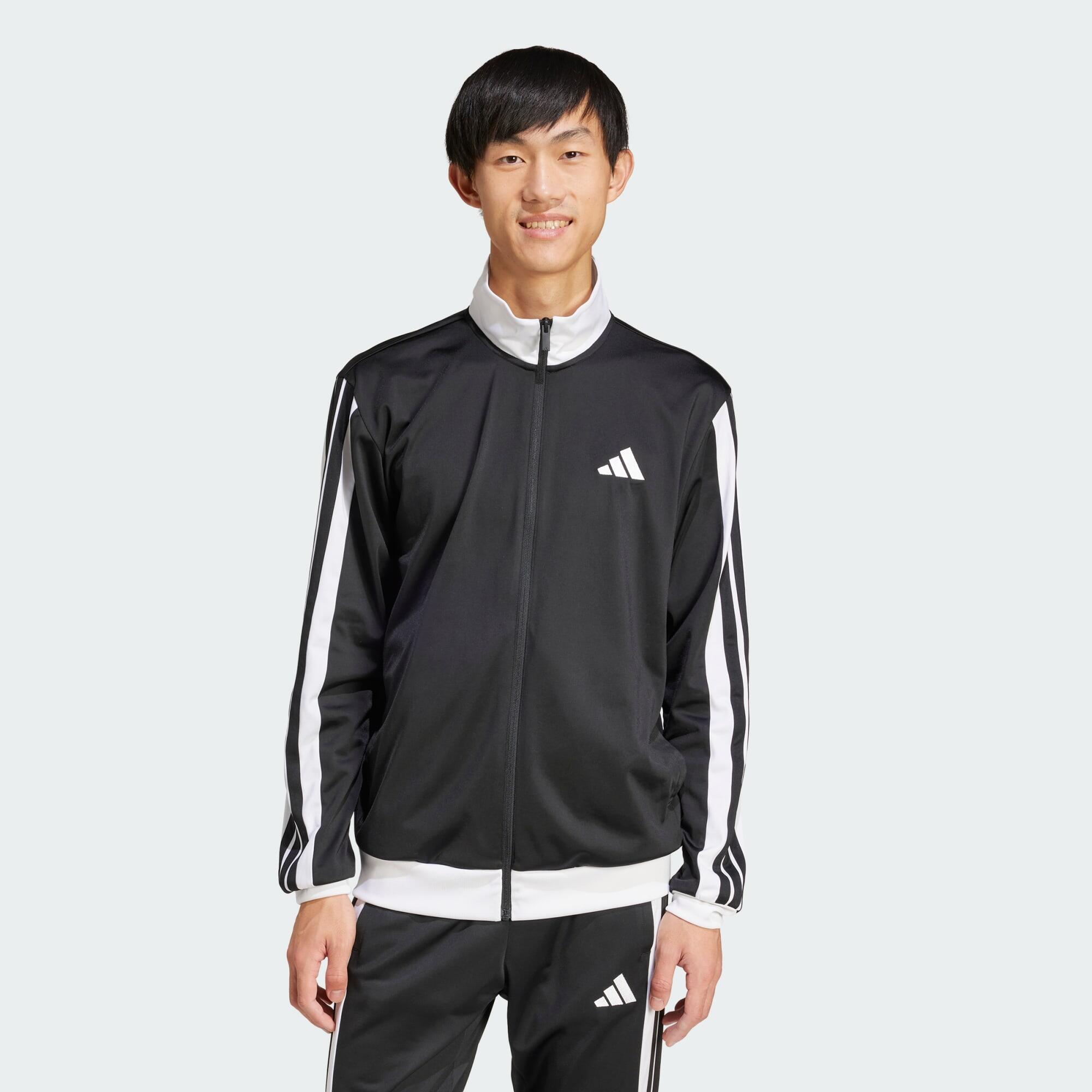 Adidas - Veste De Survêtement Colorblock Coupe Standard Maille 3 Bandes - Veste - Noir - 40 M - Decathlon