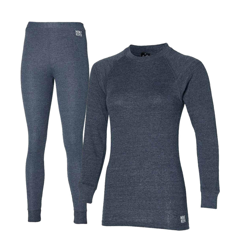 Heat Keeper - Heatkeeper Sous Vetement Thermique Ensemble Ski Femme Comfort Anthracite Melange - Sous Vêtement Haut - Gris|marron - 40 M - Decathlon