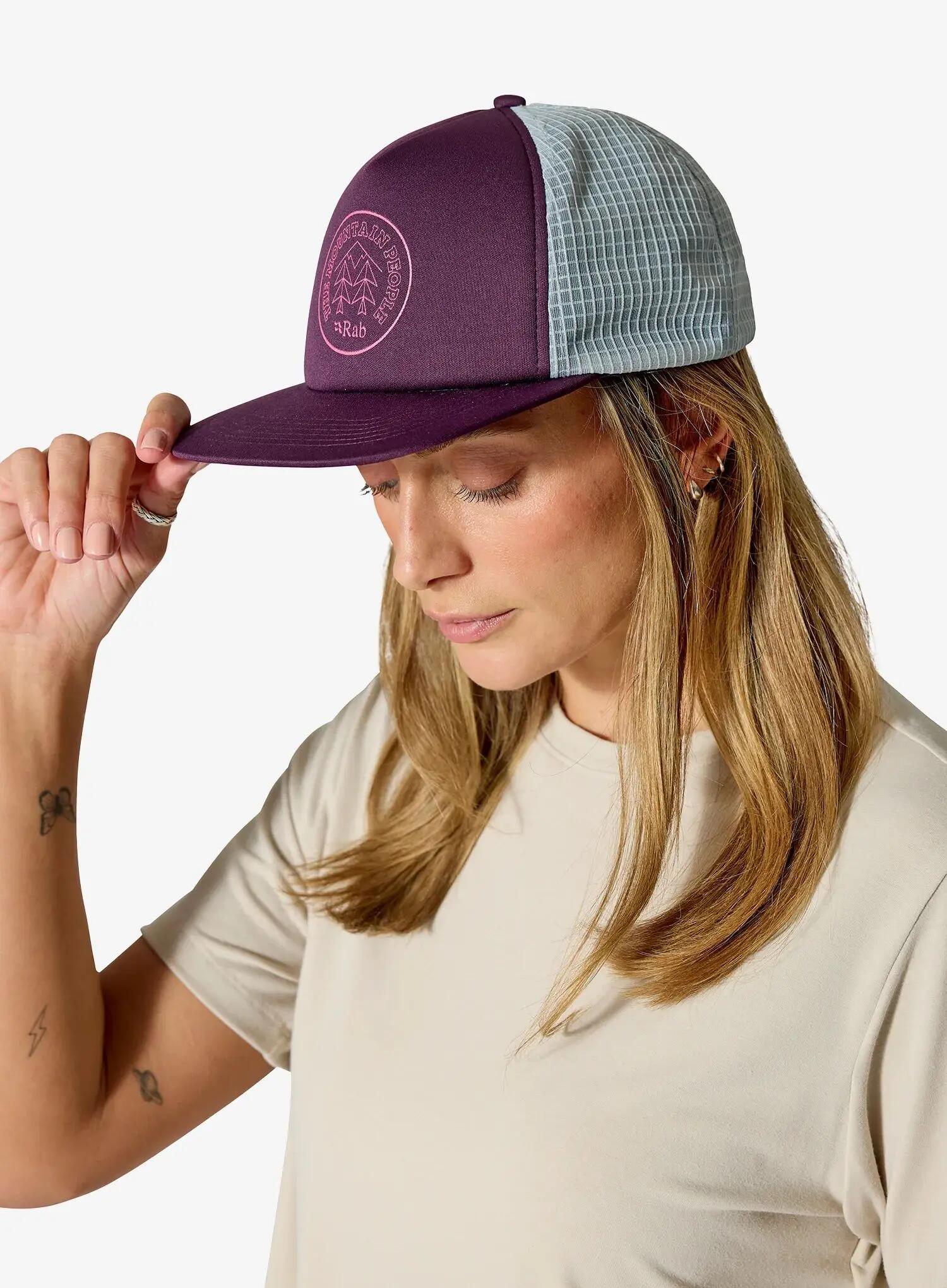 Czapka z daszkiem Rab Cirque Print Cap - mulberry/pewter 2/4