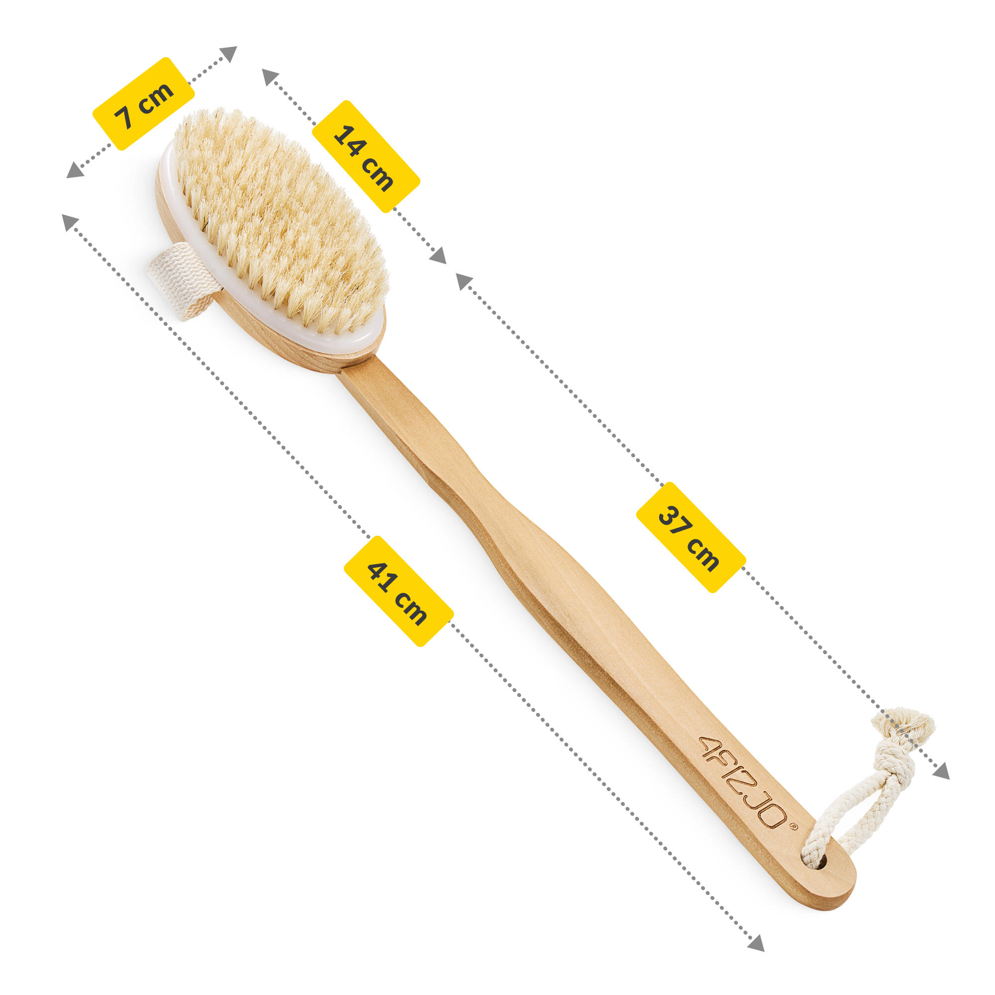 Körperbürste DB4 Lange Badebürste Rückenbürste Naturborsten 4FIZJO 5/7