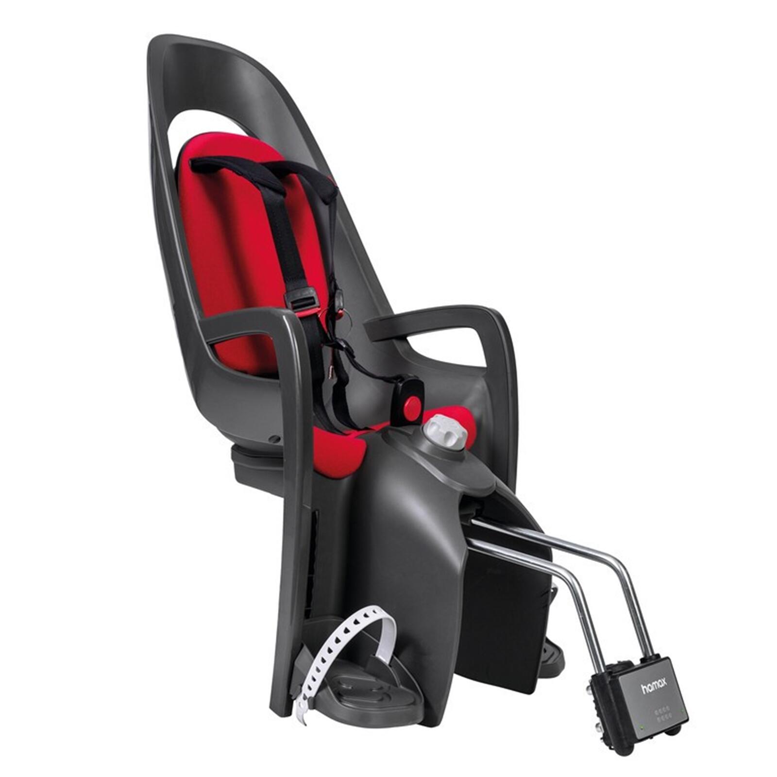 HAMAX Hamax Kindersitz Caress grau/dunkelgrau/rot, Befest. Rahmenrohr