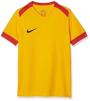 Nike dry park derby ii t-shirt voor kinderen. unisex. goud/rood/zwart. m