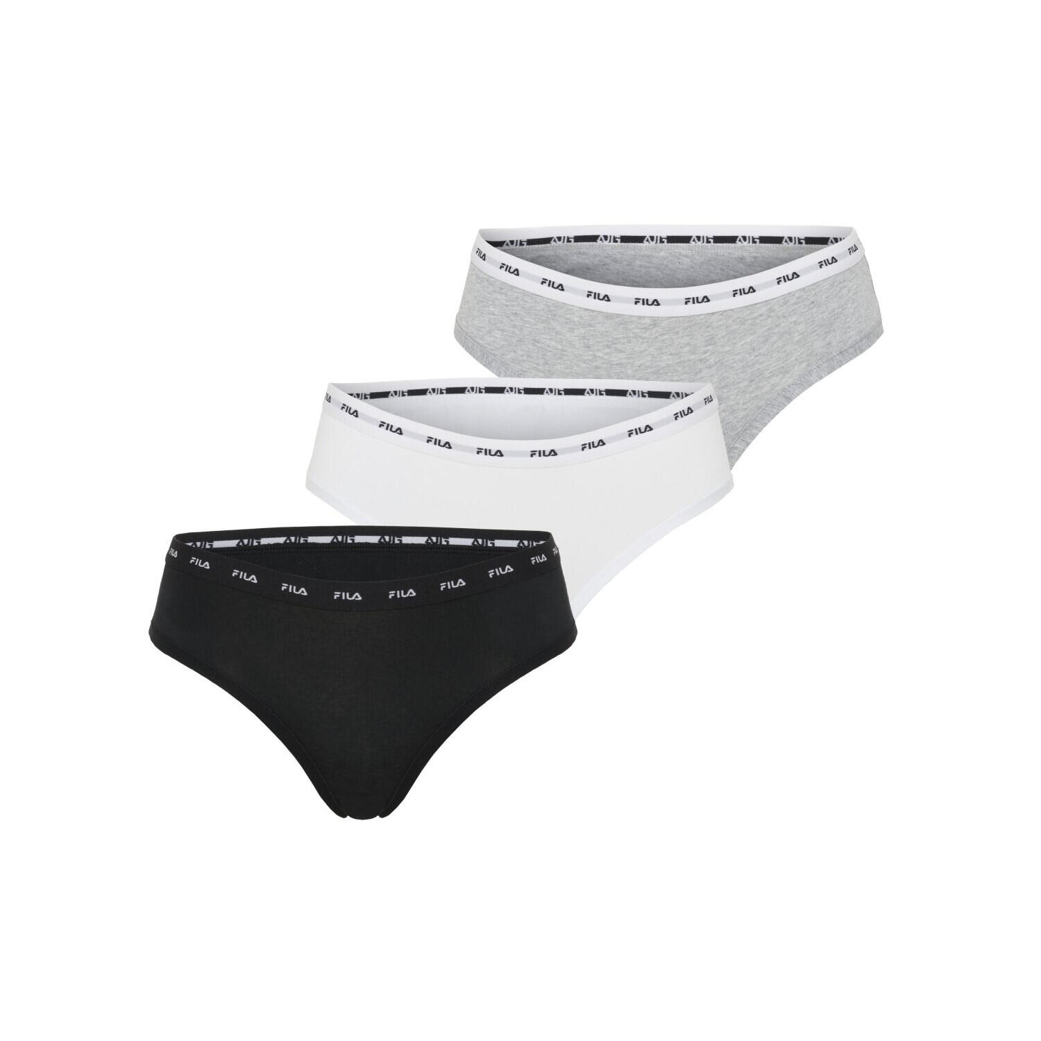 Fila - Lot De 3 Culottes Femme Uni - Caleçon - Multicolore - Decathlon