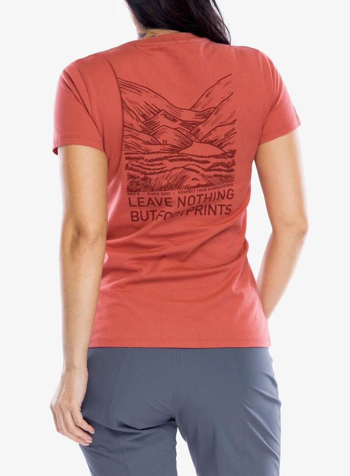 Koszulka bawełniana damska Inov-8 Graphic T-Shirt Footprints