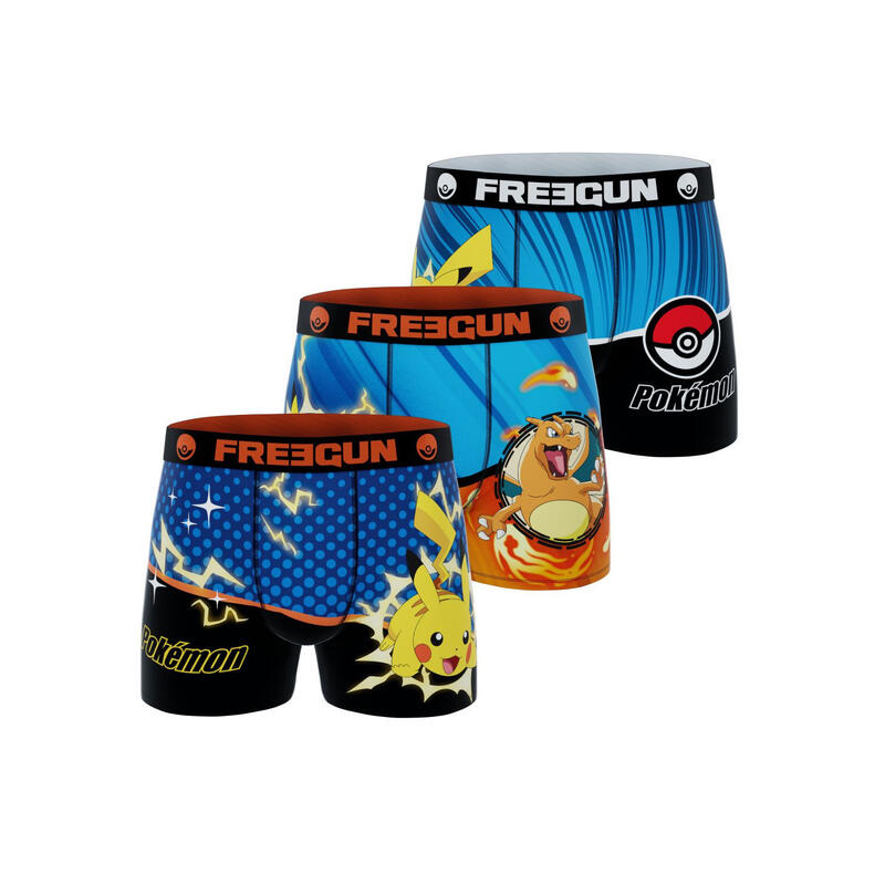 Lot de 3 boxers Pokémon Pikachu Pokeball