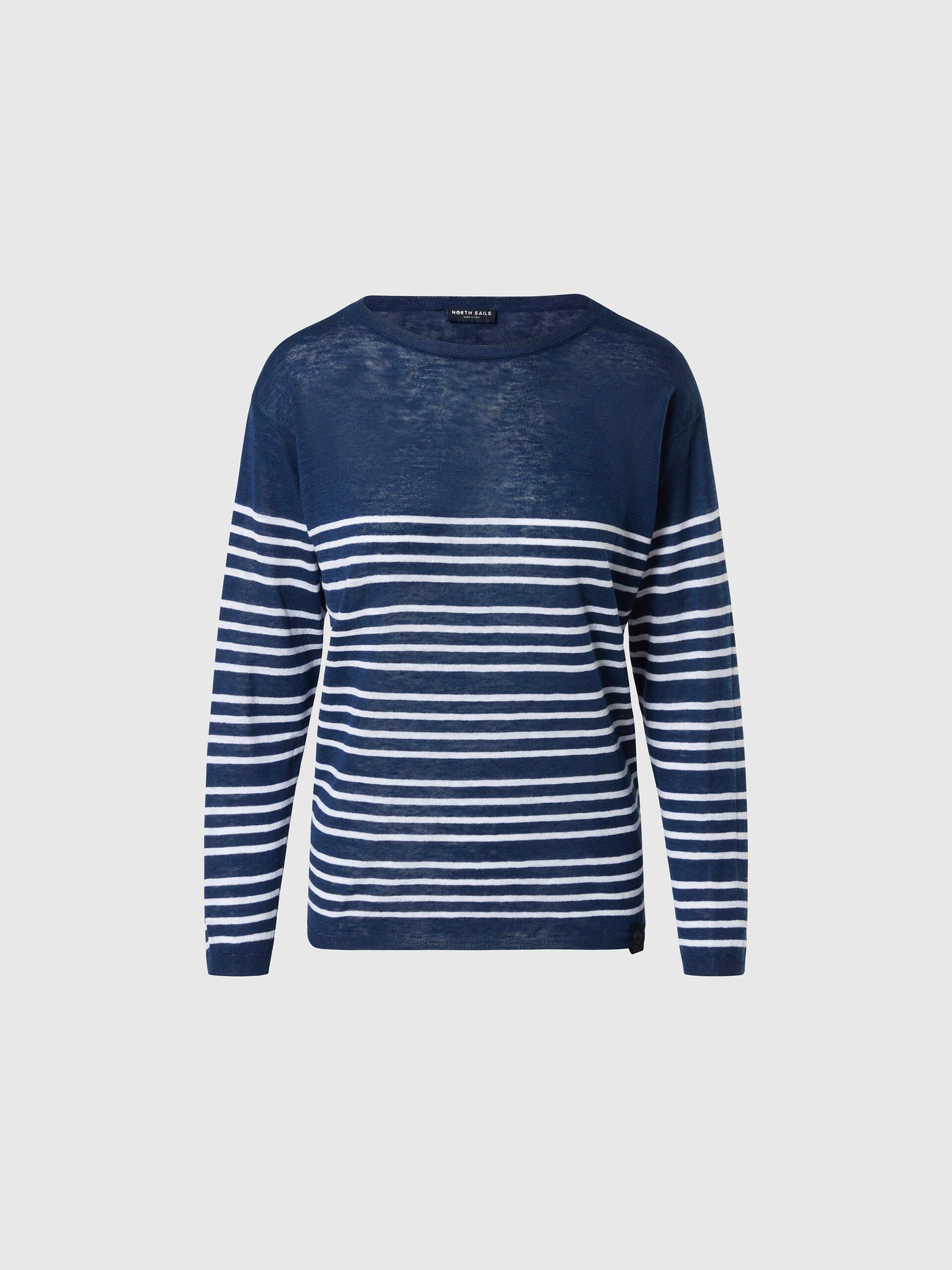 Jersey de rayas con cuello redondo para mujer 3/3