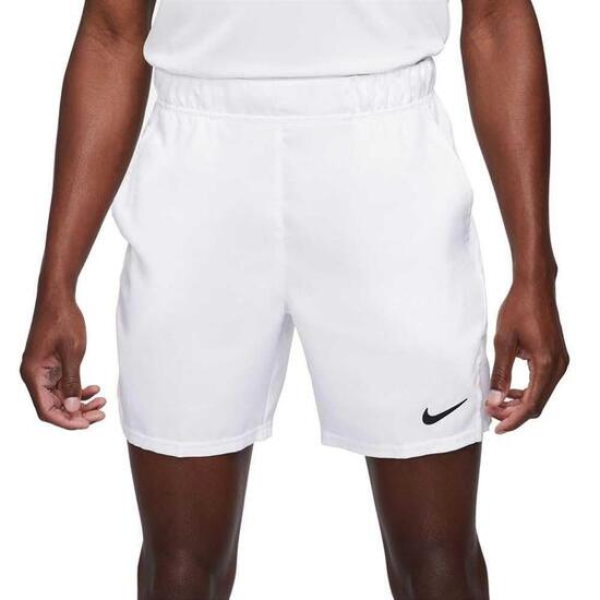 Shorts NikeCourt Dri-FIT Victory 7 pollici per uomo bianco/nero taglia XS