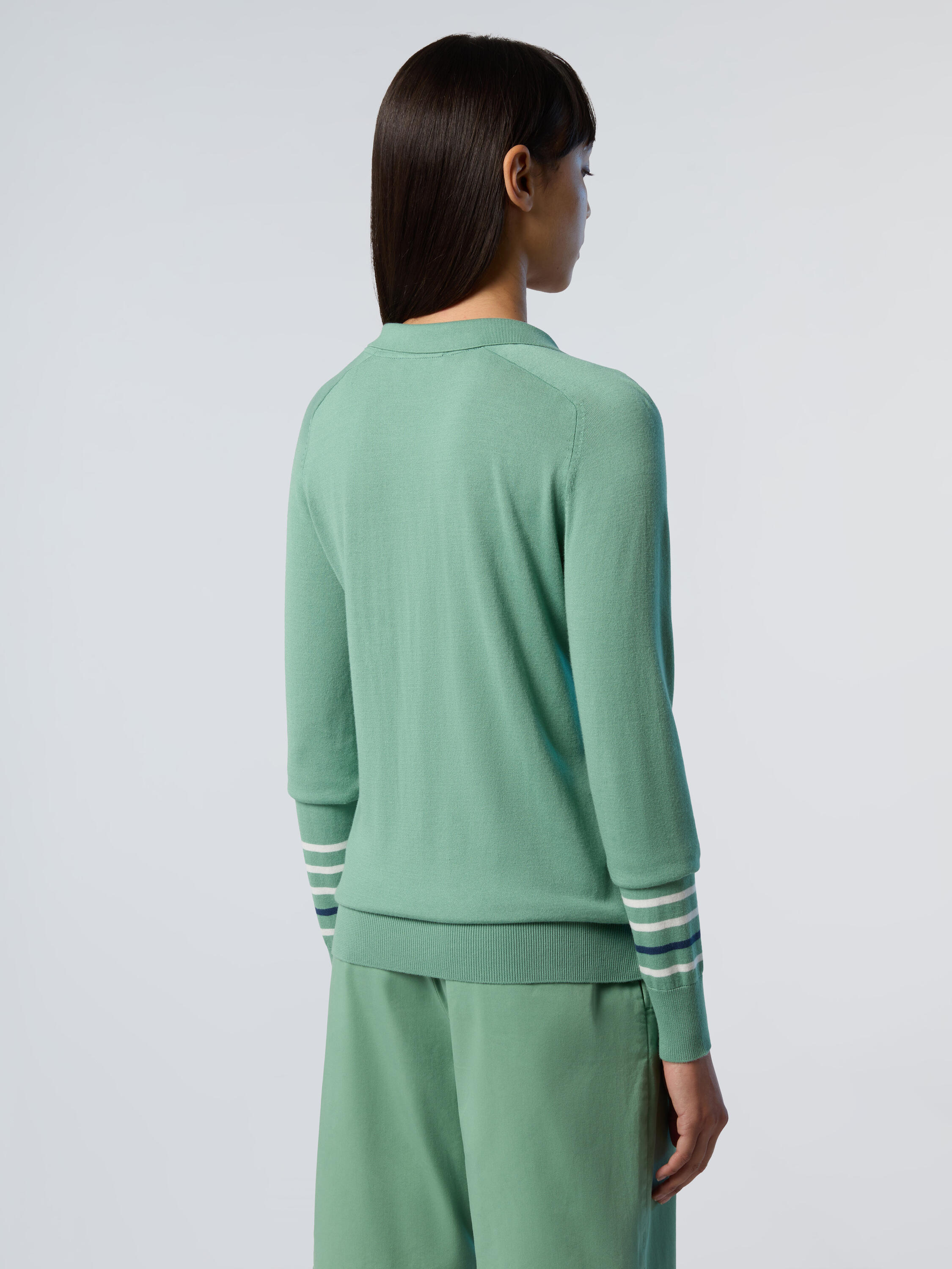 Jersey con escote en V aloe vera para mujer 2/3
